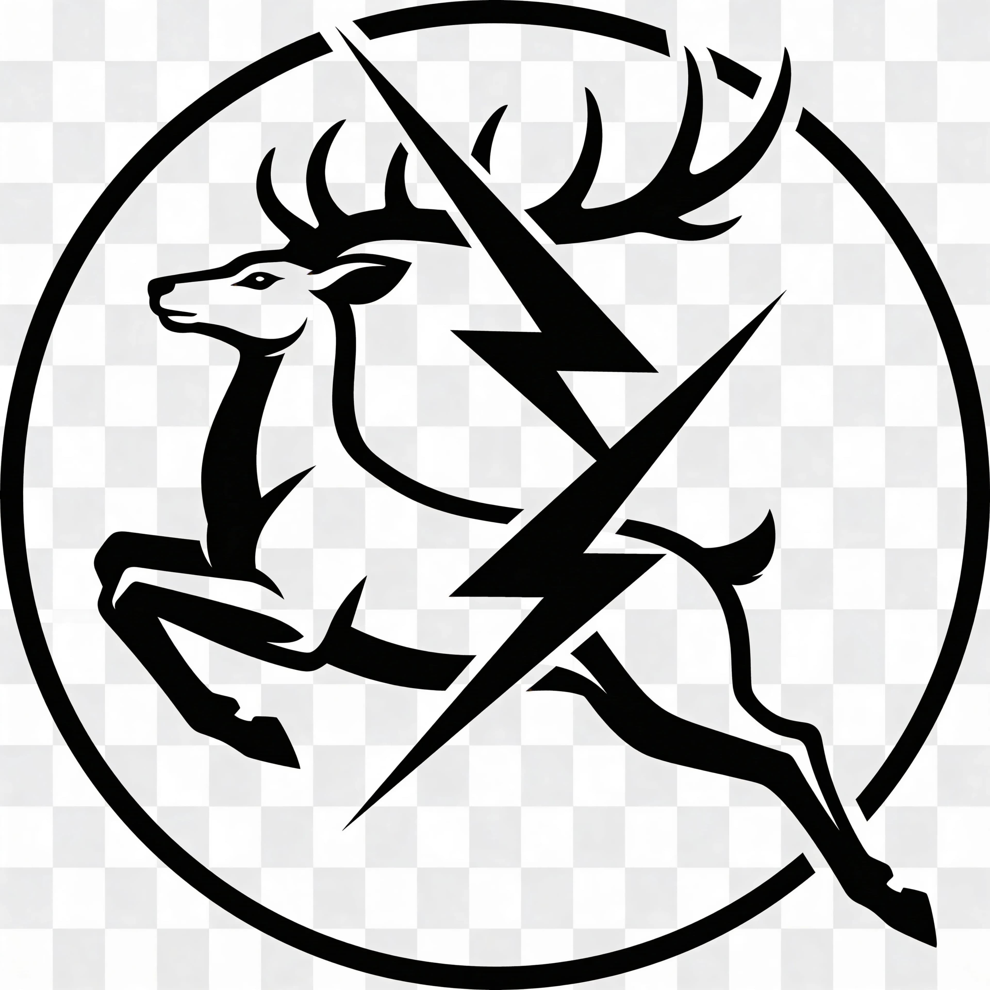 Логотип Чёрная молния — mono силуэт